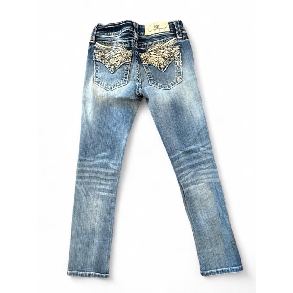 Miss Me Vintage Signature Crop Low-Rise Skinny Jeans — Size 23 (Fits like a 25)